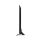 Samsung 75JU7000 Ultra HD 4K TV siyah renkli ince gövde yan görünüm, televizyon standı ile birlikte