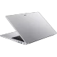 Gümüş Acer Aspire Lite AL15-71P-51ARA38 iş ve ofis laptopu, arkadan yarı açık açıyla görünüm