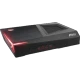 MSI Trident 3 9SI-489EU masaüstü bilgisayar, siyah kasa ve kırmızı LED aydınlatmayla önden görünüm
