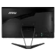 MSI PRO 22XT AM-019TR siyah masaüstü bilgisayarın arka paneli, bağlantı noktaları ve standı
