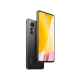 Siyah Xiaomi 12 Lite akıllı telefon, ön ekran ve üçlü arka kamera modülüyle açılı görünüm