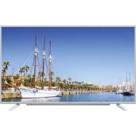 Arçelik A32L 6760 5W Full HD LED televizyon, siyah çerçeveli ve marina görüntüsü gösteren ekran