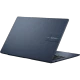 Koyu mavi Asus Vivobook 15 X1504VA iş ve ofis laptopu, 16GB RAM 512GB SSD W11P model kapağı açık