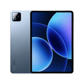 Xiaomi Pad 8 Pro mavi oyuncu tablet; 12 GB RAM ve 256 GB depolama kapasitesiyle ön yüz ekranı görünüyor.