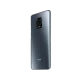 Xiaomi Redmi Note 9 Pro siyah akıllı telefonun arka yüzü, dörtlü kamera modülü ve Redmi logosu