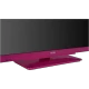 Vestel 22F8510P Full HD LED televizyon, siyah ekranı ve pembe standıyla önden görünür.