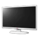 LG 22MT47D-WZ Full HD LED TV, siyah ekranlı ince beyaz tasarımlı televizyon, genel renkli.