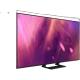 Samsung 55AU9000 Ultra HD 4K LED TV ekranda renkli arka plan görüntüsü, genel siyah tasarım
