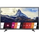 LG 55UH615V 55 inç Ultra HD 4K LED televizyon ekranında dağ manzarası, vitrinde modern tasarım