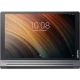 Lenovo Yoga Tab 3 Plus siyah tablet ekranında saat ve tarih görünen ana vitrin görseli