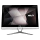 MSI PRO 20EX 7M-010XTR masaüstü bilgisayar, siyah ekranı ve gümüş standıyla önden görünüm