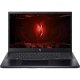 Acer Nitro V 15 ANV15-51-54UY siyah oyuncu laptop, önden açık konumda ve kırmızı ekran detayıyla