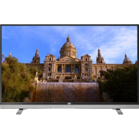 Beko B55L 9583 5B Ultra HD 4K televizyon, siyah çerçeveli geniş ekran ve ayak tasarımıyla