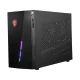 MSI Infinite S 9SC-010EU siyah masaüstü bilgisayar, ön paneli ve havalandırma ızgarasıyla geïriliyor