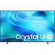 Samsung 85U8000H Ultra HD 4K LED televizyon; ekranda Crystal UHD yazısı ve mavi desenli vitrin görünümü