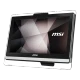 MSI PRO AA8C-101TR-X masaüstü bilgisayarın siyah çerçeveli ekranı ve önden görünümü