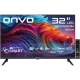 Onvo 32OV6001H HD Ready Smart LED televizyon, siyah çerçevesi ve kumandasıyla önden görünüm