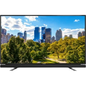 Arçelik A43L 6532 4B2 Full HD LED televizyon, siyah çerçeveli ekranında şehir ve park manzarası
