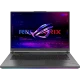 Asus ROG Strix G16 G614JVR-N3243 C5 siyah oyuncu laptop; RGB klavye ve ROG ekran tasarımı görünüyor