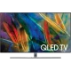 Samsung 75Q7F 75 inç Ultra HD 4K QLED TV, renkli dinamik arka planlı ekranıyla vitrin görünümü
