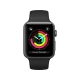 Apple Watch Series 3 42mm siyah alüminyum kasa ve spor kordonlu akıllı saat, renkli aktivite ekranıyla