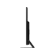 TCL 75C845 Ultra HD 4K LED televizyon siyah ekrana yan profilden, ince tasarım ve ayaklı görünüm