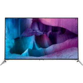 Philips 55PUS7100 LED Ultra HD 4K TV, ekranda renkli soyut görüntü; vitrin ürünü ön görünüm.