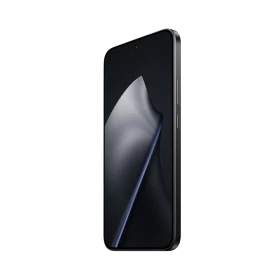 Xiaomi 15T siyah akıllı telefon, ince çerçeveli ekran ve yandan görünen güç ile ses tuşlarıyla önden görünüm