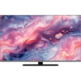 Vestel 55UG9940 Ultra HD 4K LED televizyon, renkli soyut ekran görüntüsüyle önden görünüm