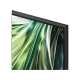 Samsung 98QN90D QLED Ultra HD 4K TV siyah çerçeveli ekranda yeşil ışık çizgileri gösteriyor