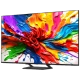 LG 75QNED93A6A Ultra HD 4K QNED televizyon; canlı renkli soyut görsel ekranda, genel renk tasarım