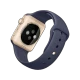 Apple Watch Sport 42 mm altın rengi alüminyum kasa ve gece mavisi spor kordonlu akıllı saat