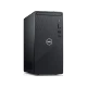 Dell Inspiron 3881 B40F82GTXN masaüstü bilgisayar, siyah kule kasası ve ön panel bağlantı noktalarıyla.