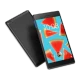 Lenovo TAB 7 Essential TB-7304F 16 GB siyah tablet, ekran açık ve arka kapak görünüyor.