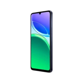 Vivo Y11d siyah akıllı telefon, ince çerçeveli geniş ekranı ve damla çentikli ön yüz tasarımıyla önden görünüm