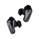 Siyah Bose QuietComfort Ultra Earbuds tam kablosuz kulaklık, iki kulaklık ünitesiyle birlikte gösteriliyor