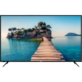 Vestel 50UA9520 Ultra HD 4K LED televizyon, deniz manzarasını gösteren siyah ekranlı model