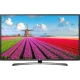 LG 49LJ624V 49 inç Full HD FHD LED TV; çiçek tarlası görüntüsüyle vitrin ekranı, genel siyah tasarım