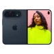 Apple iPhone Duo siyah telefonun arka yüzü ve ekranı yan yana, ekranda portre görüntüsü.