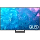 Samsung 75Q70C Ultra HD 4K QLED TV, ekranda QLED yazısı ve canlı su renkleri görünüyor