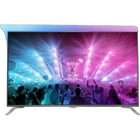 Philips 65PUS7101 Ultra HD 4K LED televizyon; renkli stadyum sahnesi ekranda görünen vitrin TV.