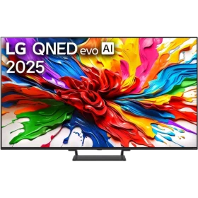 LG 75QNED93A6A Ultra HD 4K QNED TV ekranında renkli çiçek desenleriyle vitrin görünümü, genel renk