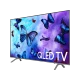 Samsung 55Q6FN Ultra HD 4K QLED televizyon, kelebekli canlı ekran görüntüsüyle şık genel renk tasarım