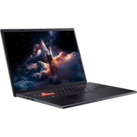 Acer Nitro Lite NL16-71G-5566A20 siyah iş ve ofis laptopu, açık ekranlı önden çapraz açıdan görünüm