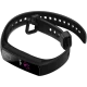 Honor Band 5 siyah akıllı bileklik, renkli ekranı ve ayarlanabilir silikon kayışıyla çapraz açıdan görünür