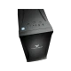 Casper Excalibur E80Z.970K-B590X-V siyah masaüstü bilgisayar kasasının ön paneli ve bağlantı girişleri
