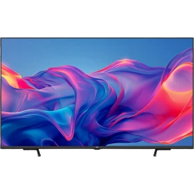 Beko B55 QE 988 A Ultra HD 4K TV, ince siyah çerçeveli ekranda renkli soyut dalga görüntüsü
