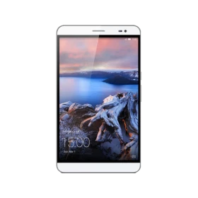 Huawei MediaPad X2 beyaz renkli uygun fiyatlı tablet, önden ekran görüntüsü ile vitrin görseli