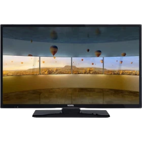 Vestel 32FB5000 Full HD LED televizyon, siyah çerçeveli ekranında sıcak hava balonları görüntüsüyle