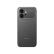 Siyah Honor 600 akıllı telefonun arka yüzeyi, çift kamera modülü ve sade tasarımıyla önden görünüm